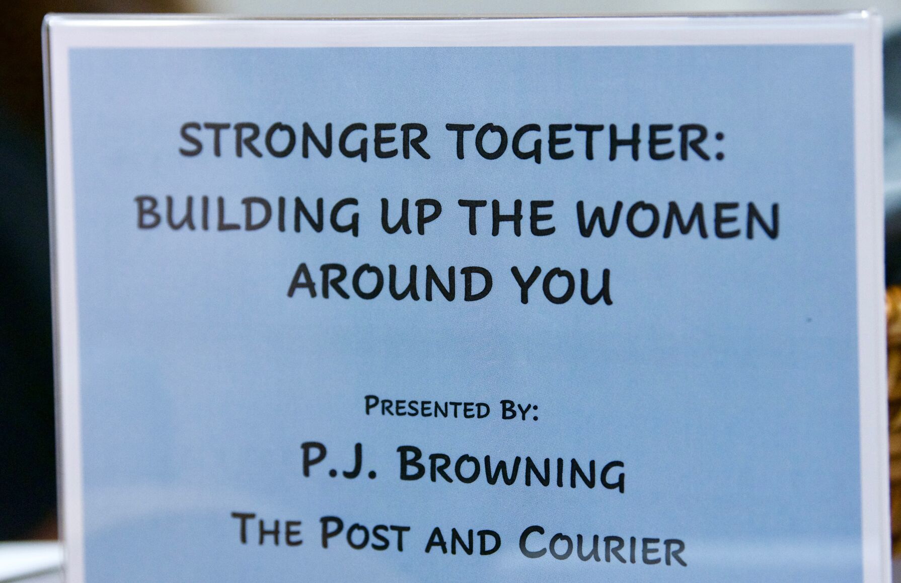 Stronger Together Luncheon, Detail Photo, PJ